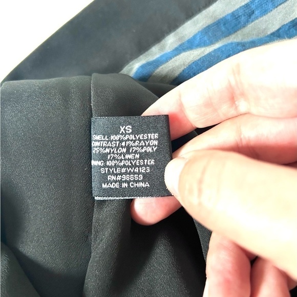 W118 by Walter Baker Jaime Layered Skirt Navy Striped - Picture 4 of 5